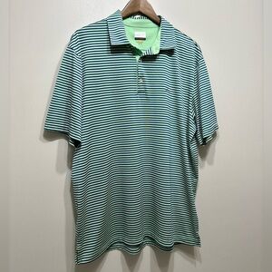 Greg Norman Collection Play Dry Golf Stretch Short Sleeve Polo Shirt Top Green